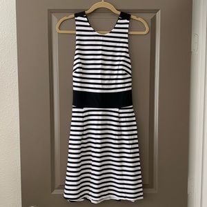 Banana Republic Black & White Striped Dress